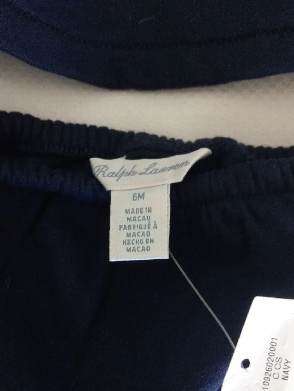 Polo Bear Ralph Lauren Girls 6 Months Dress And Bottoms Navy Blue Classic Preppy